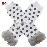 Polka Dot Baby Ruffle Leg Warmers Toddler Chiffon Lace Ruffle Knee Pads Leggings 5pairs /design thumbnail-5