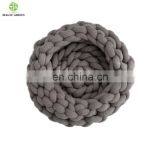 12 Colors Stock 100% COTTON SEAMLESS D2-3cm Machine Washable Roving Yarn Filled Tube Braid Hand Knit Pet Plaid House Bed thumbnail-6