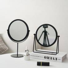 Wall Mounted Round Moon Mirror With Shelf Hanging Storage Display Glass Mirror Wall Decor for BathRoom thumbnail-3