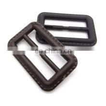 Rectangular Brown Black Custom Waterproof Genuine Leather Covered Belt Buckles thumbnail-4
