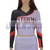 Custom Long Sleeve Top Dance Skirts Cheerleading Uniforms thumbnail-2