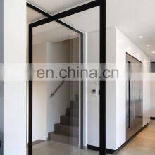 Modern Design Big Metal Entrance Door Glass Wrought Iron Entry Pivot Door thumbnail-3