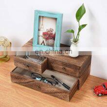 Display Nightstand Set of 2 Floating Shelf With Drawer thumbnail-3