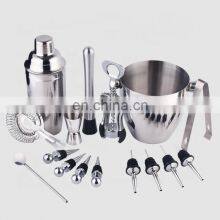 Creation Factory Direct Custom Ice Bucket Cocktail Shaker Zinc Alloy Opener Bar Tools Stainless Steel Wine Accessories Gift Set