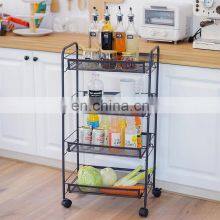 Hot Sales 4 Layers Kitchen Shelves Storage Kitchen Organizer Storage Trolley 2021 Kitchen Storage