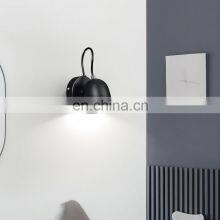 HUAYI Factory Wholesale Black Iron Lamp Body Indoor Bedroom Hotel Wall Mounted LED Wall Lamp thumbnail-4