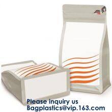 Bio, Eco, Compost, Square Bottom, Flat Bottom, Stand Up, Side Gusset, Zipper Top, With Window, Tear Notches thumbnail-2