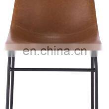 Modern Leisure Industrial PU Leather Dining Chair thumbnail-2