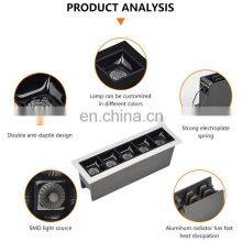 ALLWAY Long Brightness Anti Glare Aluminum Linear Recessed Light 2w 4w 10w 20w 30w Downlight thumbnail-3