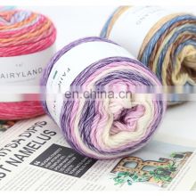 Ready In Stock Lana Para Tejer Merino Wool Yarn Fancy Cake Yarn For Crochet