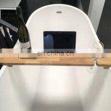 Bamboo Bath Tray Hot Sale High Quality Adjustable Luxury Bamboo Bathtub Caddy thumbnail-1