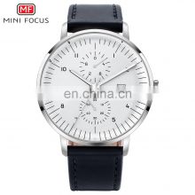 MINI FOCUS MF0052G Quartz Watch Luxury Leather Band Vintage Men Wrist Watch