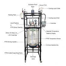 Industrial 150L Fully Customizable Single Dual Jacketed Glass Reactor thumbnail-2