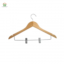 Direct Supply From Manufacturers Solid Wood Hotel and Supermarket Wardrobe Hangers With Clip for Dress Home Use thumbnail-3