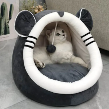 MEOW LOVE Cute Cat Tent Bed Pet House Super Warm Cat Mat For Winter With Cat Toy Small Dog Puppy Sleep House thumbnail-3