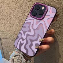 Luxury Fashion Stripe Wave Matte Texture Phone Case for IPhone Shockproof Bumper Cover thumbnail-3