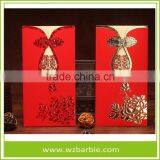 High Quatity Laser Cut Unique Chinese Printing Wedding Invitation Card