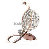 Upscale Full Drill Leaves European And American High-End Suits Accessories Zircon Brooch thumbnail-3