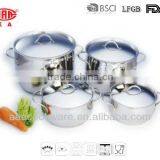 Certified by LFGB, FDA Stainless Steel Cookware With Induction Bottom