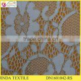 High Quanlity Gold Elastic Lace Fabric for Making Dress thumbnail-2