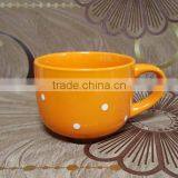 500 ml Handpaiting Stoneware Soup Mug With Small Dots thumbnail-4
