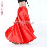 red satin belly dance skirt,belly dance clothing,belly dancewear