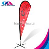 cheap advertise feather fly teardrop banner flag for outdoor