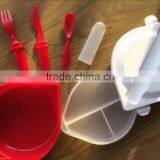 2015 New Design Colorful Eco-friendly Plastic Lunch Box With Cutlery Set thumbnail-1