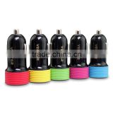 Promotional Dual USB Car Charger, Micro USB Charger,Portable Mobile Charger