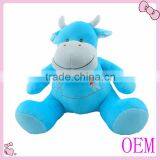 High Quality Stuffed Plush Blue Cow thumbnail-1