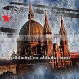 PET Lenticular 3D Poster of Palace Style Building 3d Decoration Picture