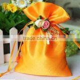 Gold Color Satin Gift Pouch