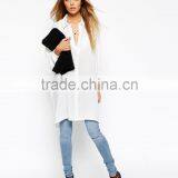 2015 Fashion Design White Lady Blouse Shirt thumbnail-4