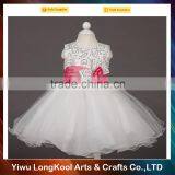 High Quality Baby Girl Party Tutu Dress Formal Wedding Dress With Flower thumbnail-2