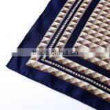 100% Silk Scarf With the Geometry Pattern thumbnail-5