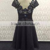 Sexy Transparent Italian Cocktail Dresses With Puffy Tulle Skirt thumbnail-6