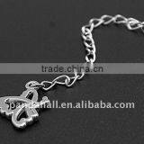 Brass End Chains, With CCB Acrylic Pendant, Nickel Color, Brass Side Twist Chains: 3.4x1.4mm(FIND-JF00035)