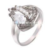 Pretty Women Ring With Clear Austria Crystal Teardrop Shaped Ring Girl Birthday Gift thumbnail-2