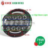 High End Quality DOT 7 Inch Round Led Headlight 12v 24v thumbnail-3