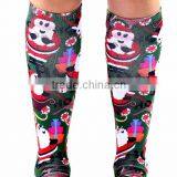 Santa Snowman Printing Christmas Sock thumbnail-4