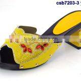 Csb7203 Black Red Yelllow Blue Shining Material Women Shoes for Party Evening Italy Shoes Matching Purse Fashion Single Shoes Quality Choice thumbnail-3