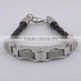 Stainless Steel Leather Bracelet Clasp(FB20030) thumbnail-1