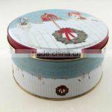 Round Christmas Nesting Tin Boxes Set for Cookies/cupcake thumbnail-2