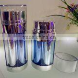 Plastic oblate Dual chamber bottle cosmetic packaging JS-S01