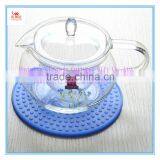 Decorative Silicone Round Shape Tablemat, Round Shap Heat Resistance Silicone Food Grade Tablemats for Kitchen Utensils