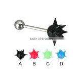 Body Piercing Jewelry Tongue Rings Barbell in 316L With Silicone Ball thumbnail-1