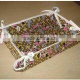 Rectangle Folding Washable Woven Fabric Baking Bread Basket thumbnail-2