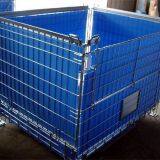 1.2X1.0m Collapsible Folding Warehouse Logistic Trolley Roll Wire Mesh Storage Cage thumbnail-3