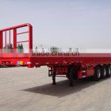 2016 Tri-Axle 50ton 40Feet Flat Bed Side Wall Cargo Truck Semi Trailer For Sale thumbnail-6