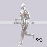 Half Head Silver Running Sport Male Mannequin for Sale thumbnail-1